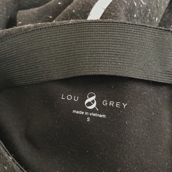 SOLD!!  Lou & Grey Small Heather Black Speckled Stripe Leggings - Picture 10 of 11